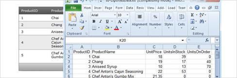 WinForms Excel Framework example
